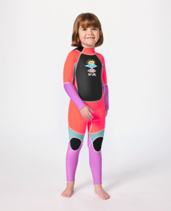 RIP CURL GROMS OMEGA BACK ZIP EASY ON/OFF - HOT PINK