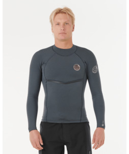 Wetsuits: RIP CURL E-BOMB LONG SLEEVE JACKET 1.5MM - IRON
