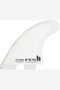 Grip: FCS II HAYDEN SHAPES WHITE THRUSTER FINS - LARGE