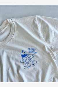 Mens Tops: MSS X FLIGHT POURING SUNSHINE TEE - WHITE/BLUE