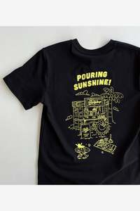 MSS X FLIGHT POURING SUNSHINE TEE - BLACK/YELLOW