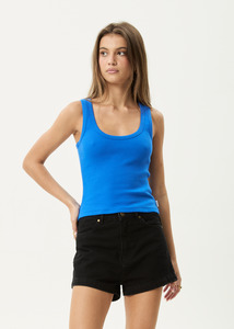 Tops: AFENDS LAYDEN RIB SINGLET - MARINA