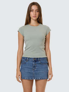 Tops: THRILLS PRIORITY CLUB TEE - DIRTY SAGE