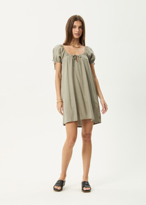Dresses: AFENDS LENNI MINI DRESS - OLIVE