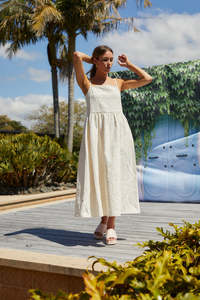 Dresses: THING THING ZIGGLE DRESS - CREAMY DAISY