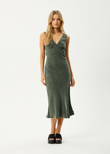 Dresses: GIA CUPRO MAXI DRESS - DEEP GREEN