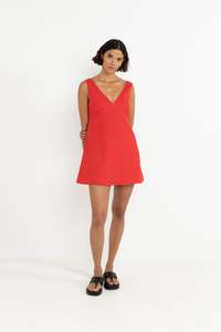 RHYTHM BELLE MINI DRESS - RED