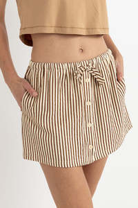 RHYTHM COVE STRIPE SKORT - NATURAL
