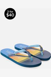 BREAKERS BLOOM OPEN TOE - NAVY/YELLOW