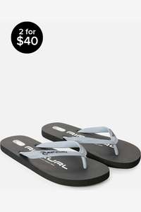 Mens Footwear: ICONS OF SURF BLOOM OPEN TOE - BLACK/PURPLE