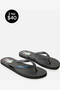 ICONS OF SURF BLOOM OPEN TOE - BLACK/BLUE