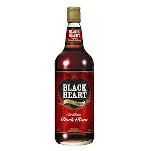 Rum: Black Heart Caribbean Dark Rum 1 Litre