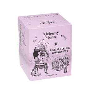 Alchemy & Tonic Rhubarb & Smashed Mandarin Tonic Water 4 x 250ml Cans