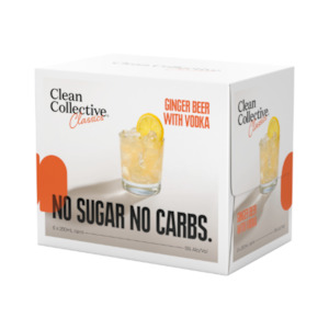 Clean Collective Classics Vodka Ginger Beer RTD 6 x 250ml Cans