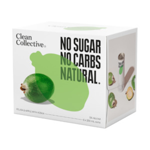 Clean Collective Feijoa & Apple with Vodka RTD 6 x 250ml Cans