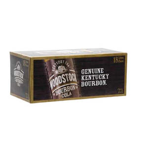 Premixes: Woodstock Bourbon & Cola 7% RTD 18 x 250ml Cans
