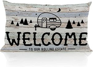 Products: WELCOME reversible caravan cushion cover 50 x 26 cm - Moutere Caravans