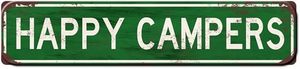 Products: HAPPY CAMPERS Metal sign - Moutere Caravans