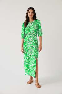 Tuesday MacKenzie Dress  - Green Geo