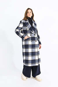 Top Sellers: Molly Bracken Winter Coat - Navy Check