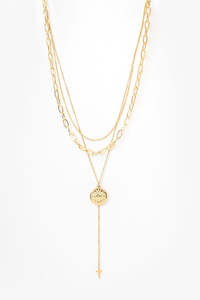 Jewellery: Antler Mystic Eye Layers Necklace - Gold