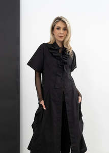 X.Lab Atmosphere Shirt Dress - Black