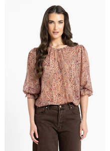Seeking Lola Amalfi Blouse - Dreamy Ripple