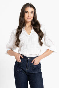 Non Sale: Seeking Lola - Butterfly Top - White