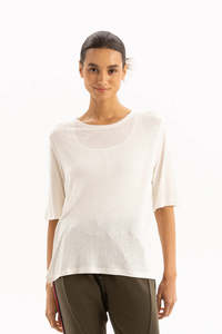 Two by Two Linen Tee - White
