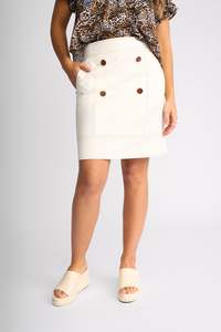 Knewe Crest Skirt - Off White