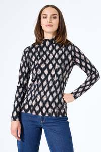 Garcia: Garcia Long Sleeve Top - Black print