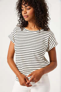 Garcia: Garcia Striped Crew Neck Tee