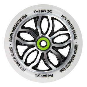 Scooter Parts: MADD GEAR 120MM MFX SWITCHBLADE WHEEL WHITE
