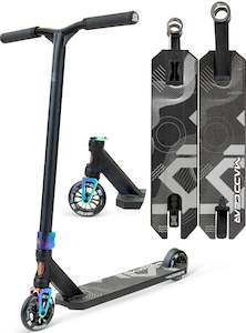 Scooters: MADD GEAR MG5 AXION SCOOTER BLACK / NEOCHROME