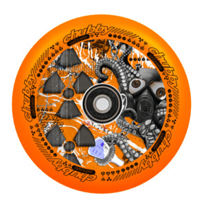 CHUBBY 110MM LAB WHEEL RADIOACTIVE ORANGE