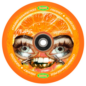 Scooter Parts: CHUBBY 110MM ORANGE PEEL WHEEL