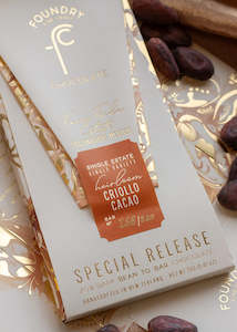 New Zealand Made Bean To Bar Chocolate: Foundry Finca Frida Estate, Soconusco, Mexico, Special Release 70% Dark Chocolate Bar