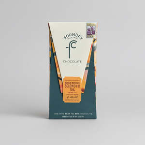 New Zealand Made Bean To Bar Chocolate: Foundry Single Origin Solomon Islands 70% Dark Chocolate Bar