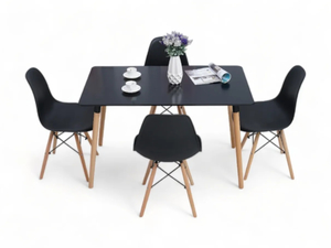 Echo Black Dining Table and Chairs - Mr. Hire Purchase