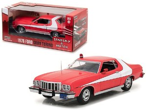 Products: Green light 1/24th scale Diecast – 1976 Ford Grand Torino Red – Starsky and Hutch – 84042 – Mr Models