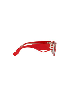 Burberry: Burberry Poppy BE4336 Red Rectangle Sunglasses