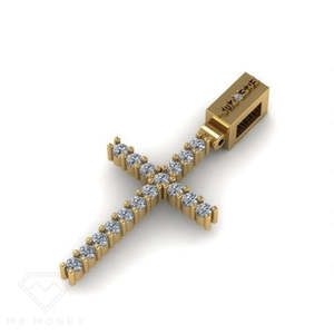9ct Gold Diamond Money Flex Cross