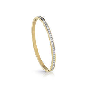 Bracelet: GUESS Gold Plated Crystal Set Bangle – Women’s Jewellery