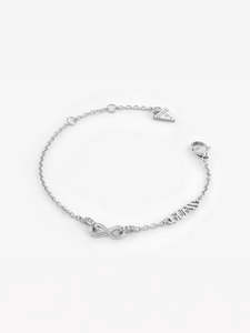 GUESS Silver Infinity Pave Links Bracelet JUBB03265JWYGL