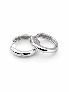 9ct White Gold Hoops 18mm