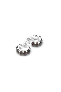 Earrings: Stolen Girlfriends Club Halo Cluster Espresso Quartz Hoops