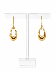 Earrings: 9ct Gold Teardrop Earrings 23mm