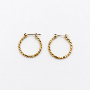9ct Yellow Gold Twisted Hoop Earrings