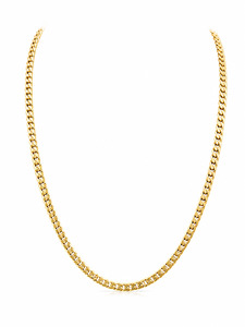 Necklaces: 9ct Curb Link Chain 45cm 4mm