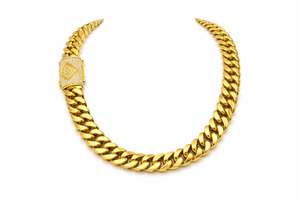 Necklaces: Sterling Silver Monster Cuban Chain With Iced Out Clasp